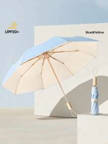 8-Bone Compact Classic Folding Umbrella With UV Protection, Windproof And Waterproof, Perfect For Men And Women, Leisure Use, Travel And Outdoor Activities, Sun Protection Outdoor Sunshade Cute Umbrella, Umbrella For Women Umbrella Rainproof Windproof