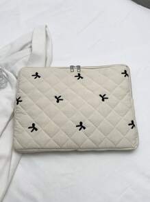 Multi-Size Laptop Bag With Bow, Laptop Sleeve Protective Case Fits 13 13.3 14 15 16 Inch Laptop, Notebook, Chromebook, Suitable For Women, Great Gift For Teachers, Backpack, College, Back To School, Classroom And Laptop Sleeve