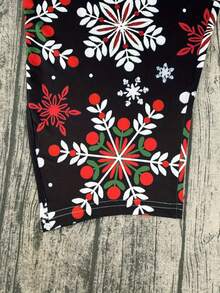 Quần ống rộng ống rộng họa tiết mèo hoạt hình cạp chun cho nữ mùa thu cỡ lớn - Đen và trắng - Xem 4