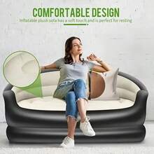 Divano letto gonfiabile, adatto per uso interno/campeggio in tenda/attività all'aperto, divano rilassante gonfiabile - Multicolore - Visualizzare 2