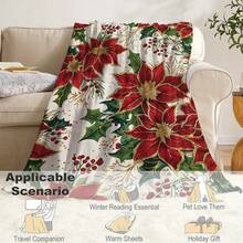 Cozy-Themed Flannel Throw Blanket - Soft, Lightweight & Warm All Seasons - Bed, Sofa, Office, Camping & Travel 280gsm Room Decor Home Essentials Decor Bedroom