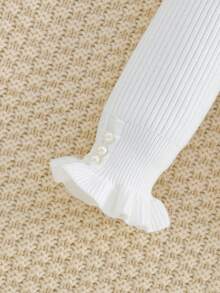 Suéter de cuello alto de manga larga informal para niñas, otoño