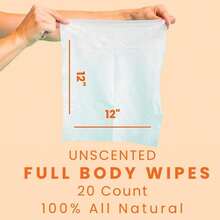 LISXL Body Wipes For Women And Men 12" X12" RinseFree Full Body Cleansing Wipes 220 Count Packs Unscented  Hypoallergenic AloeInfused Gym Festival Camping EssentialsL