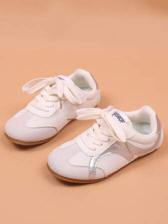 1 Pair Fashionable, Simple & Cute Children's Casual Flat Sports Shoes, Spring