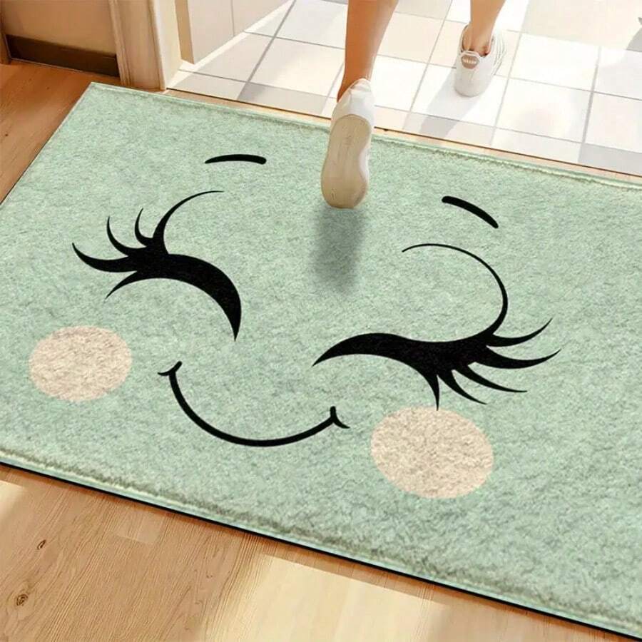 1pc Smiling Face Design Rug - Super Soft, Absorbent, Quick Drying ...