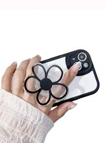 HyunA Flower Sliding Phone Stand, Creative Slouchy Desktop Stand, Universal Female Version Compatible With IPhone, Android Phone, Gift For Birthday, Family, Friends Push-Pull Phone Grip, Phone Holder, Phone Accessories