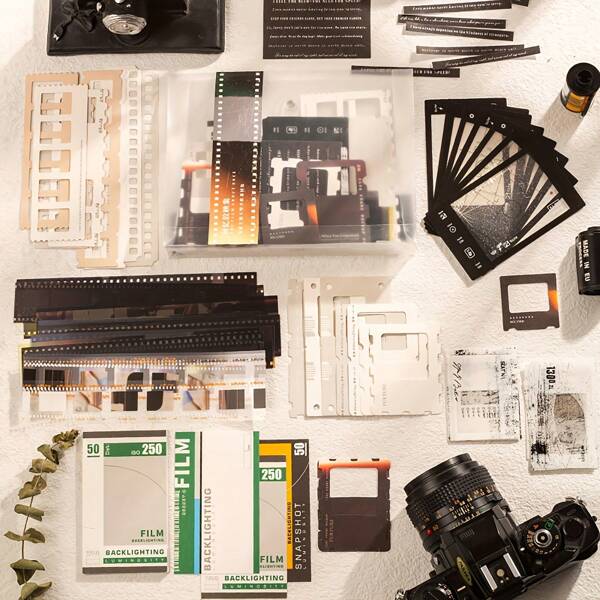 94 Stücke Scrapbooking Zubehör Set - Thema Film Sammelalbum Papier Pack, für Tagebücher, Schreibwaren, Planer, Washi Tape Aufkleber, Kalender, Kunst & Handwerk, Sammelalbum Alben, elegant und ästhetisch