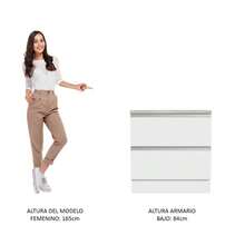 Mostrador 80cm 2 Cajones Blanco Glamy Madesa - Blanco - Ver 4