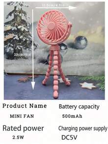 Portable Clip On Fan Rechargeable 720 ° Adjustable With LED Lights Small Desk Fan, Small Powerful 3 Speed Quiet, USB Rechargeable Mini Personal Cooling Fan For Desk Table Home Office Stroller Camping Women Gifts