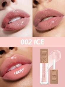 Maybelline 美寶琳豐唇唇彩 + 玻尿酸唇彩，005 花瓣色，高光澤豐唇效果，增強唇部豐滿度，持久光澤，持久保濕，提升唇形，強效光澤，持久保濕 - 002 ICE - 查看 2