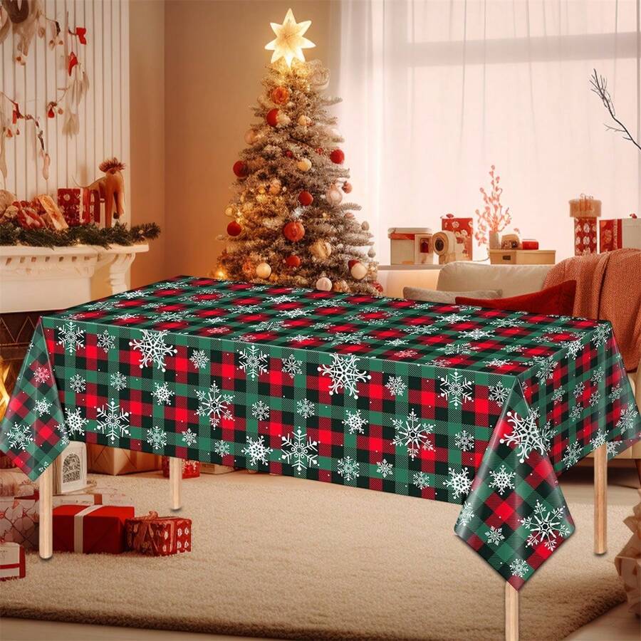 2-Pack Soccer Theme Plastic Tablecloths - 54x87 Inch Disposable Covers For Game Day & Parties - View #3
