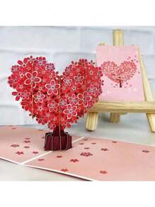 Hot Silvery Shine 1pc 3D Pop-Up Greeting Card - Giving Tree Pattern - Suitable For Valentine's Day, Wedding, Engagement, Miss You, Anniversary, Her, Girlfriend, Wife, Friend, Back To School, School Supplies - Single Piece - View 10