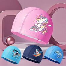 1 pieza Gorro de natación de diseño de sirena rosa impermeable para nadar, bucear y playa, esenciales de playa, accesorios de playa, flotador de piscina