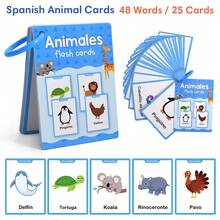 Lachilly 认知动物/水果蔬菜/身体部位/食物 西班牙语学习教育闪卡，适合3-6岁儿童和幼儿，西班牙语发展蒙特梭利玩具，自闭症玩具，西班牙语常用词卡，活动闪卡，语言治疗玩具，男孩女孩早期教育礼物，西班牙语词汇构建记忆卡 - 彩色 - 查看 14