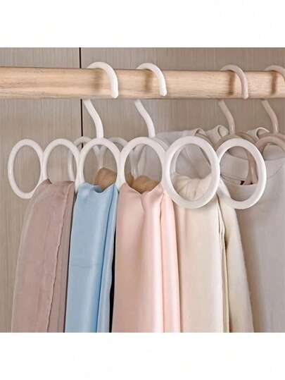 1/5/10PCS 5-Hole Plastic Scarf, Tie Hanger, Anti Slip Underwear Hanger, Durable Sock Hanger