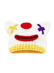 1 件男女通用手工编织小丑风格便帽，有趣独特的街头嘻哈 Y2K 帽 - 小丑 - 查看 16