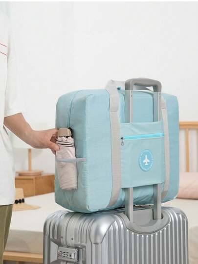 1 件便携式旅行包、男女通用储物包、便捷女士手提包、男士大容量旅行包、可折叠旅行行李包、搬家行李收纳包、便携式飞机包、衣物打包包、多功能大容量旅行包、个人物品运动健身包、防水周末旅行包、男女通用多功能旅行配件。