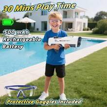 Summer Toys Electric Water Gun For Adult With Rechargeable Battery Water Squirt Blaster Toy For Boys Summer Beach Pool Backyard Outdoor Toys Halloween Gift - như hình ảnh - Xem 3