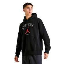 Nike Jordan New York City Pullover Hoodie Black/White-Red HF1489-010 Men's - Black - View 1