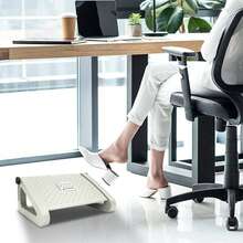 Triangle Adjustable Footstool, Foot Pedal With Massage Surface, Multifunctional Table Foot Pedal, 16.5 * 12.2 * 7.5 Inches - Grey - View 3