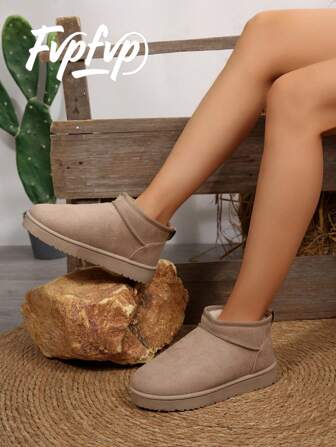 2024年秋冬新作 レディース ウール スリッパ、ムートン ファー 裏地 厚底 スノーブーツ、スリッポン ミュール、ファッショナブルな屋外用ウェア