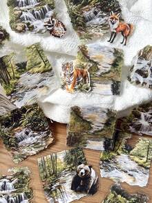 Bộ 15 miếng dán chủ đề phong cảnh, decal dán trang trí sáng tạo, vật liệu thủ công trang trí DIY, quà tặng ngày lễ, đồ dùng học tập, đồ dùng làm album ảnh cá nhân hóa, nhãn dán vui nhộn, nhãn dán máy tính xách tay, nhãn dán điện thoại Kindle. - màu nâu - Xem 6