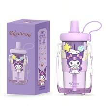 MINISO Kuromi Popular Cartoon Vibrant Fruit Tea Space Cup 550mL/18.6oz.Unique Cup Body Design, Dual - Mode Of High - Quality Straw And Direct Drinking, Sealed And Leak - Proof, Suitable For Work, Leisure And Sports(1 Pc) - Purple - View 7