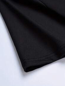 Camiseta gráfica casual para hombres "Family Guy" - Suave, transpirable, cómoda camiseta de cuello redondo con diseño de familia de dibujos animados - Lavable a máquina para deportes, ocio y atuendo casual - Negro - Ver 3