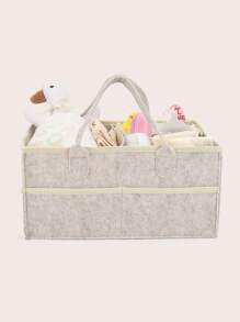 1pc Large Size Baby Diaper Storage Box - Nursery Organizer Storage Bin For Diapers & Baby Wipes, Car Storage Container