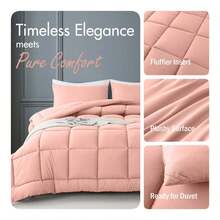 Twin XL Comforter Set - Down Alternative 2-Piece Dusty Pink - Comforter & Pillow Sham - All Season Hotel Quality Bedding - 如圖601 - 查看 2