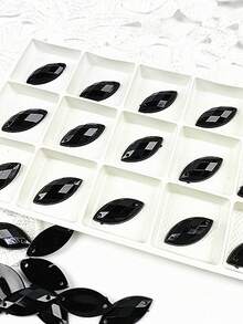 50 peças de strass acrílicos coloridos de 6*12 mm com 2 furos e parte traseira plana, roupas faça você mesmo, vestido de noiva, acessórios de vestuário