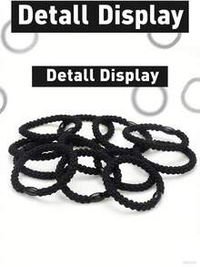 12条装女士编织弹力发圈（颜色随机），马尾辫发圈，发绳，发圈，发箍，发绳，发饰，头饰，弹力发带 - 多色2 - 查看 2