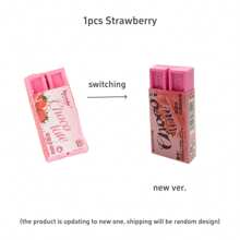1pc Strawberry Chocolate Eraser Mini Pink Color Less Dust Cleaning Correcting Tools Office School Back To School