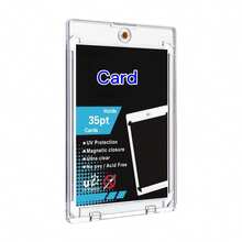 (1/3/6/10 Packs)Ultra-Thin Magnetic Card Holder For Baseball & Trading Cards - Hard Plastic 35pt Protector Case - Perfect Slim Holiday Gift For Christmas & Halloween