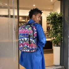 Rucsac funcțional super cool în carouri și imprimeu Big Mouth, rucsac pentru laptop pentru bărbați, studenți, activități în aer liber, vacanță, întoarcerea la școală, plajă, cadou de Ziua Îndrăgostiților, geantă vintage pentru laptop, geantă cadou pentru sport și agrement