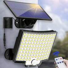 1/2pcs 106LED Split Solar Light Outdoor Waterproof With Motion Sensor Floodlight Remote Control 3 Modes For Patio Garage Backyard