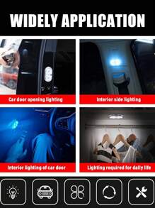 GLANBERT 1/2Pcs Car LED Touch Light High Brightness Interior Lighting Ambient Light Ceiling Reading Lamp Wireless USB Charging Trunk Lamp - Multicolor - View 3