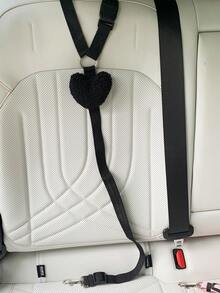 1pc Cute Pet Car Safety Belt Harness Leash, Creative Heart-Shaped Dog/Cat Vehicle Safety Tether Strap