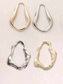 1pc Asymmetrical Metal Custom Designed Large Hijab Scarf Clip Holder Women Brooch