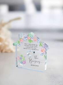 Custom New Home Gifts, New Home Decorations, Housewarming Gifts, Personalization, New Home Acrylic Plaque, Our First Home, Homeowner Gifts, Home Decor 3.9" X 3.9"