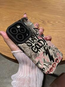 1 件时尚豹纹蝴蝶结拼贴图案仿皮柔软防震手机壳适用于苹果且防水防摔防刮 - 彩色 - 查看 6