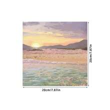 DIY Painting By Number, Solid Wood Photo Frame, Landscape And Flowers, Acrylic Paint Brushes Suitable For Beginners