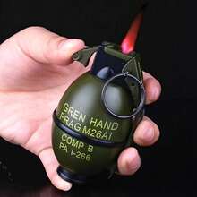 Butane Refillable Foldable Lighter - Cool Design With Windproof Adjustable Jet Flame & Soft Flame, Perfect Gift For Men, Ideal Christmas Gift (Butane Gas Not Included)-Dinitrogen Gas Needs To Be Added In Order To Use It. - 綠色 - 查看 2