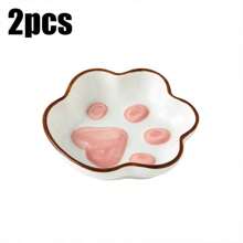 5pcs Mini Cute Cat Paw Shaped Dish, Suitable For Serving Small Amounts Of Snacks Or Pet Food For Hamsters, Small Puppies, Kittens And Other Small Pets, Adorable Cat Claw Design Mini Pet Food Bowl, Great As Small Pet Gifts Or Backup Feeding Bowls - Multicolor - View 10