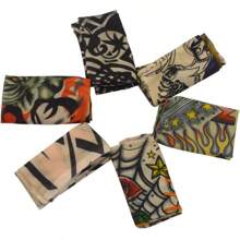 6 Pcs Tattoo Compression Sleeve, Arm Sleeves Covers, Temporary Tattoo & Sunscreen Sleeves