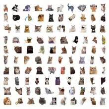 100 Cat Meme Stickers, Cute And Funny, Ghost Animals, Cats, Ins, Emojis, Memes, Materials, Handbook Stickers