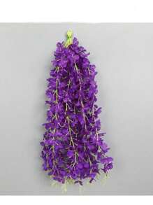 30/50pcs Artificial Wisteria Silk Flower Hanger Wedding Party Home Decoration Green Wall Garden Ceiling Flower Decoration, 1.64-Foot Artificial Flower Rope, Silk Wisteria Flower Wreath, Perfect Wedding Hanging Decoration, Suitable For Parties, Birthdays, Families, Valentine's Day, Gifts Graduation