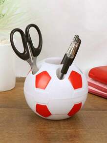 1 pièce Porte-crayon et porte-brosse à dents de forme de football. Présentoir de bureau pour la décoration de la maison. Cadeau pour les étudiants, rentrée scolaire