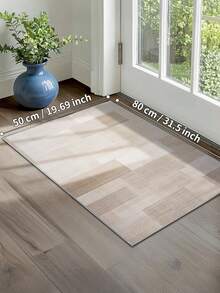 1 块米色地毯，现代简约风格，长条地毯，900 克/平方米，0.5 厘米厚度，防滑，可水洗和机洗，家居装饰，客厅，厨房，走廊，卧室，餐厅，办公室，四季皆宜 - 米色 - 查看 15