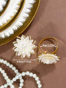 4-12pcs Resin Lotus Napkin Rings, Room Decor, Dining Table Decor, Home Decor, Suitable For Holidays, Parties, Birthdays, Weddings And Banquets